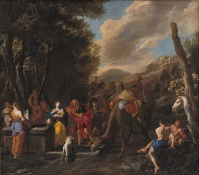 Rebekka und Eliezer am Brunnen